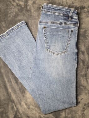 A Loves A Light Blue High-Rise Flare Jeans - Wide Leg Women's Denim